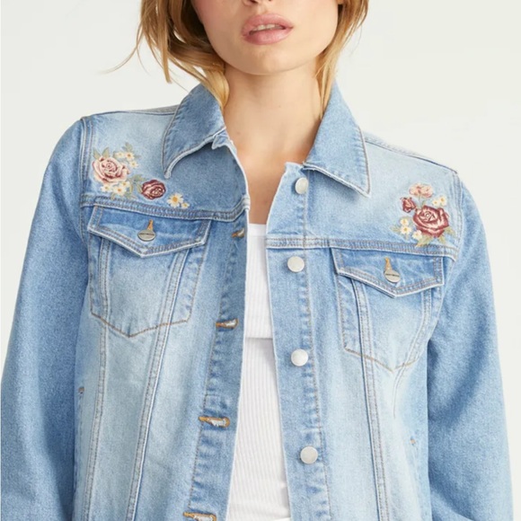 New DRIFTWOOD Mesa Rose Denim Jacket Small - Picture 4 of 8